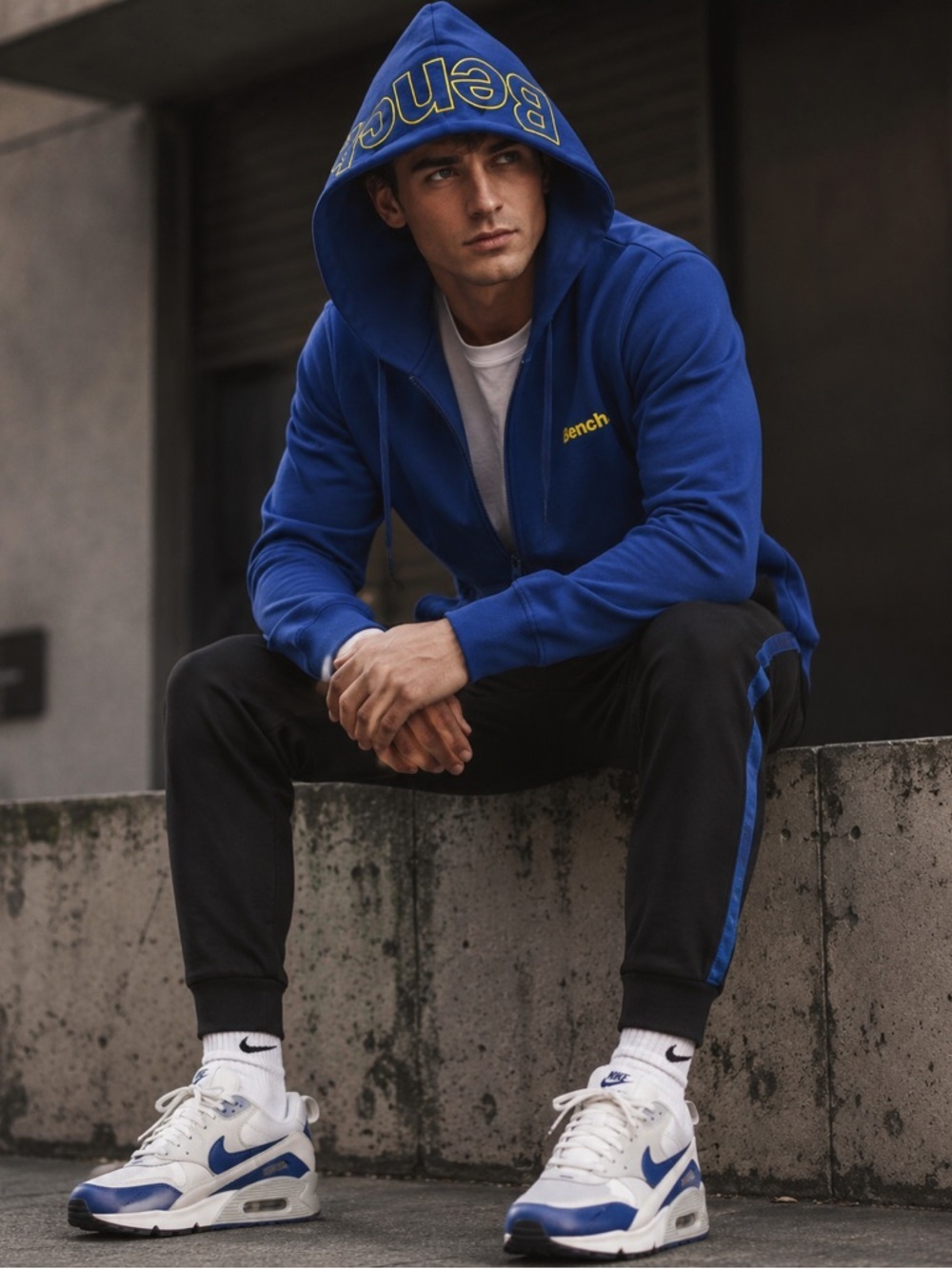 Bench adult hoodie blue unisex Sz S